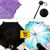 Blühender im Wasser Regenschirm 3-fach faltbare Sonnenschirme Tragbare Sonnenschirme für Reisen und Outdoor-Aktivitäten Damengeschenk