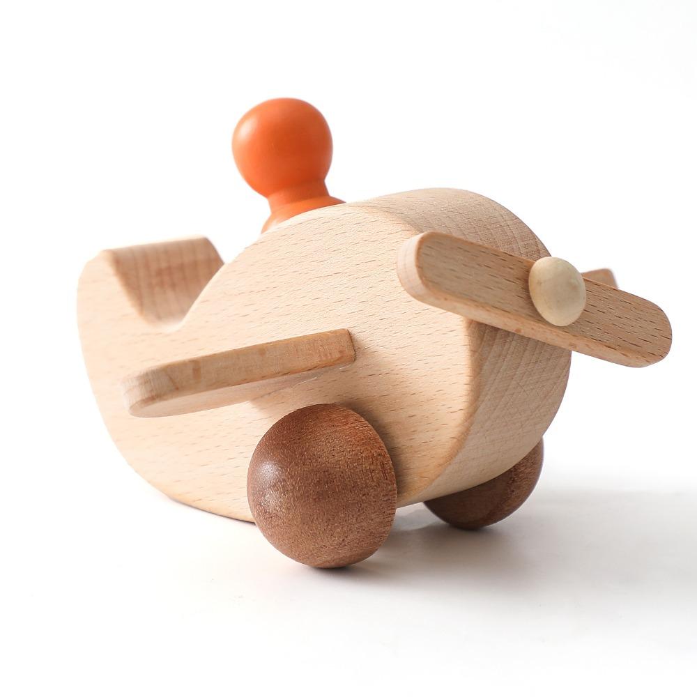 

Detachable Aircraft Beech Figures Wooden Aircraft Montessori Toys Baby Gifts 1set