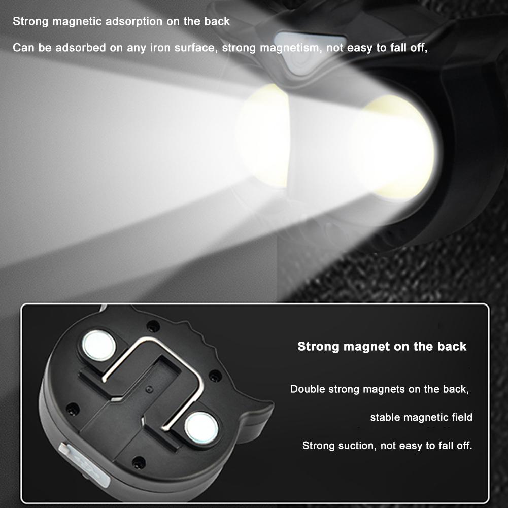 Portable Owl COB Headlamp Type-C Rechargeable Headlight Fishing Hunting LED USB Lights Magnet R D5Z2