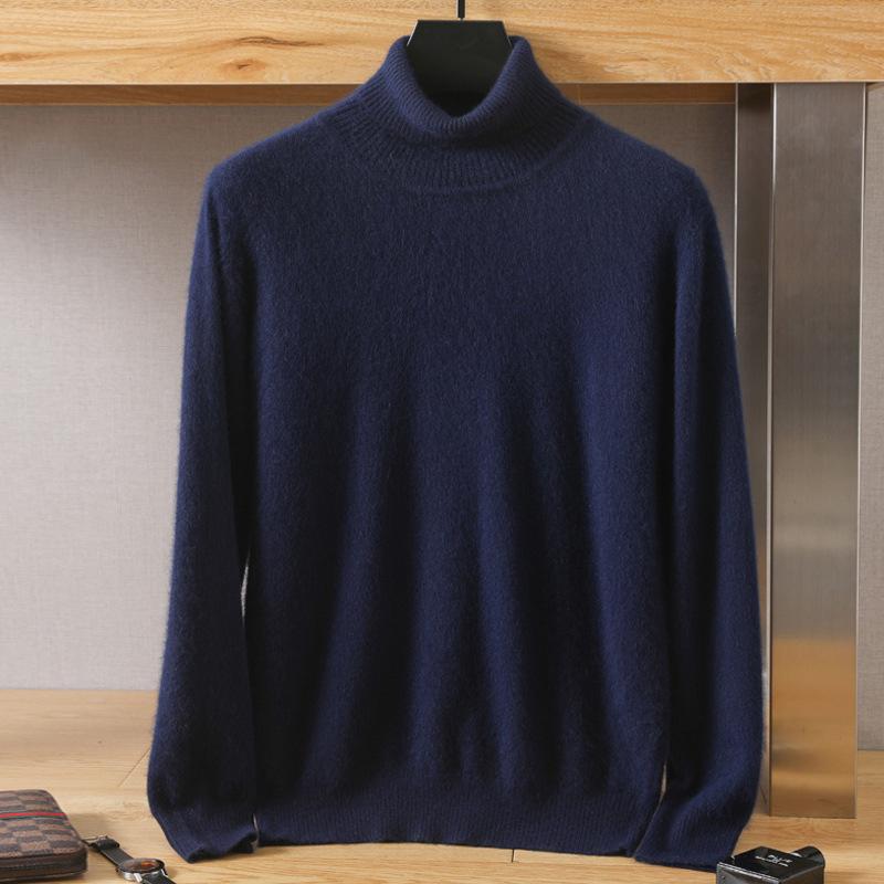 Podzimní Zimní Kašmírový Rolák Pánský S Dlouhým Rukávem Ležérní Norkový Kašmírový Svetr Pletený Svetrový Top