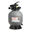 Sand Filter, 457.2 Mm, 151.4 LPM Above Inground Swimming Pool Sand Filter System, with 7-Way Multi-Port Valve, Backwash, Rinse, Recirculate, Waste,