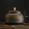 Ceramic Tea Caddies Coarse Pottery Moisture-proof Canisters Sealed Can Storage Tank Food Container