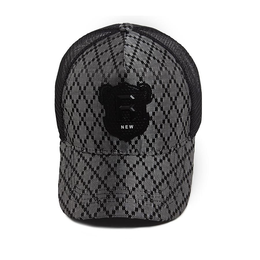 Men Baseball Cap R Label Grid 5 Panel Style Trucker Hat Hip Hop Mesh Caps Fashion Women Visor Casual Caps Summer For Unisex