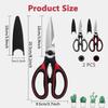 Kitchen Scissors, 2PCS Heavy Duty Kitchen Scissors, Scissor for Kitchen Use,Stainless Steel Poultry, Fish, Meat, Vegetables