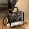 Leopard Print Retro Bag Autumn and Winter High-quality Niche Boston Bag New Fashion Single Shoulder Crossbody Bag