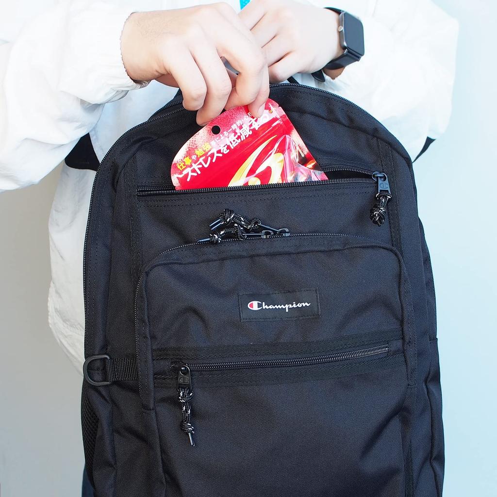 Backpack A4 size 14 inch PC 2 school school black x H43 x W33 x D25cm [Champion] storage, storage, compartments, backpack, bag, No. 11681, Kansas,