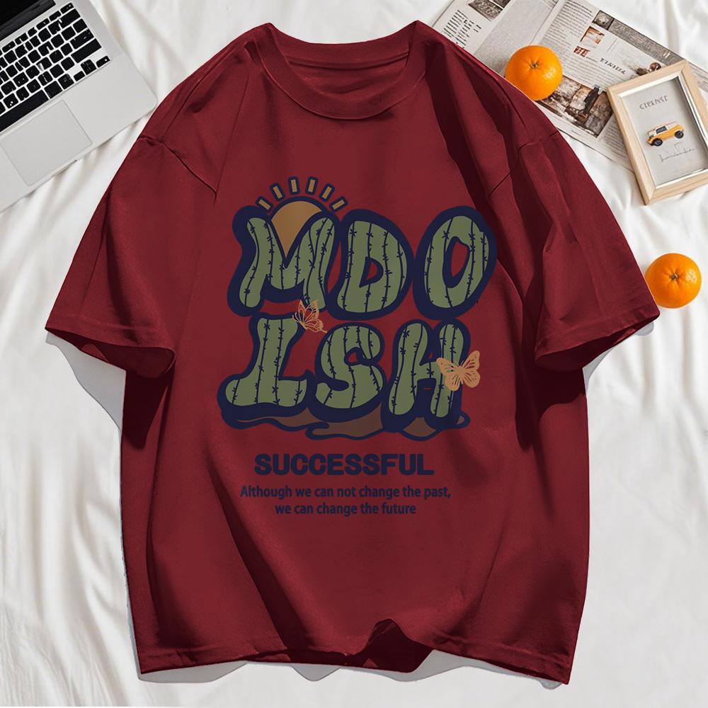 T-shirt Homme d'Été à Col Rond avec Impression de Texte Inspirant Réussi Coton Vêtements Hip Hop Streetwear