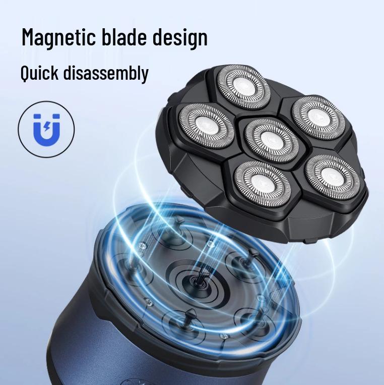 Comington Six-Blade Magnetic Headless Shaver & Multi-functional Hair Clipper for Men