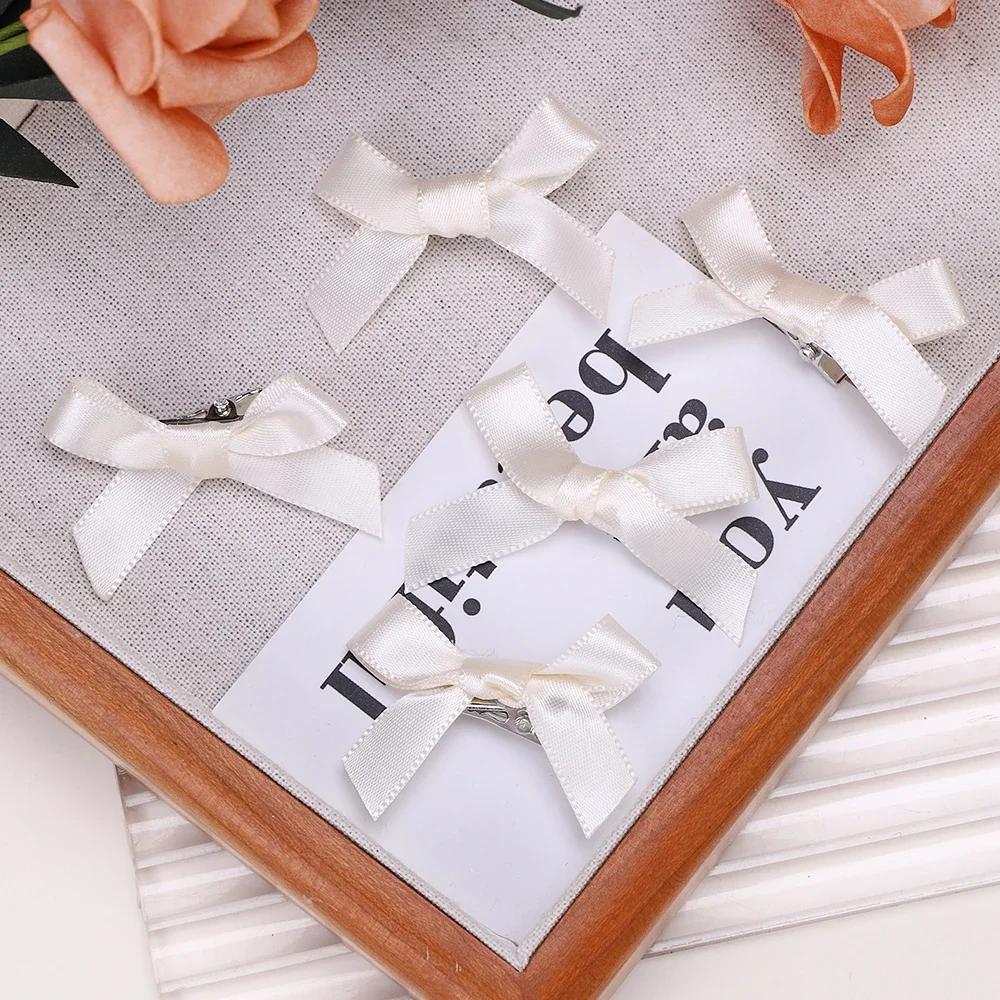 Süße Y2k Mädchen Schleife Mini Haarspangen Metall Haarnadel Kopfschmuck Haarspange Handgemachtes Schleifenband Schleife Ponyclip Mode Haaraccessoires