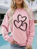 Womens Long Sleeve Pullover Sweatshirt Autumn Winter Fashion Valentines Day