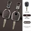 Zinc Alloy+Leather Auto Smart Auto Key Fob Cover Case Housing Remote Fit For Ssangyong Actyon Kyron Rexton Korando Key Ring Stylingaccessories