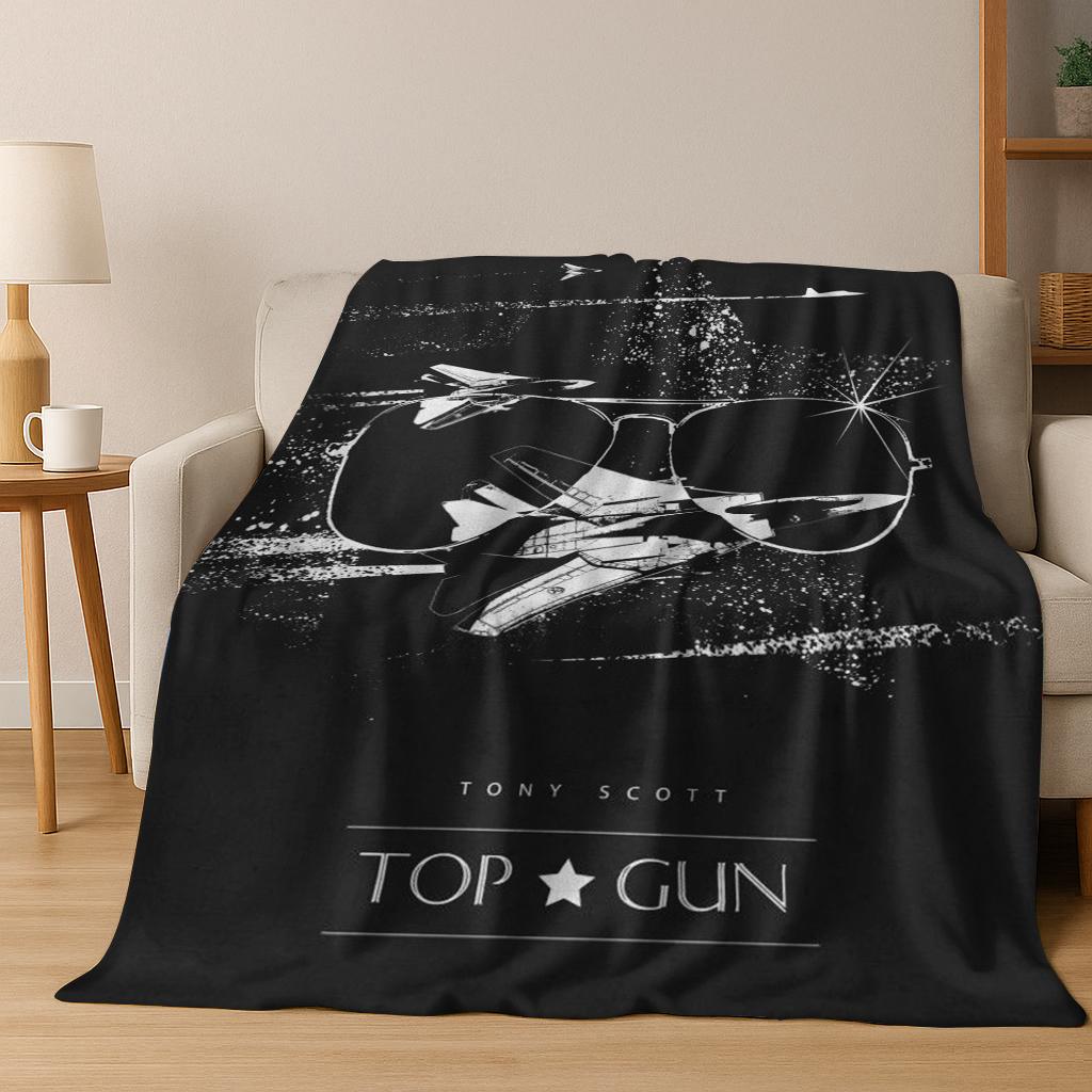 2026 Top Gun Tom Cruise Fighter Sign Art Flannel Blanket,Cozy Soft Throw Blanket for Home Bedroom Bed Sofa Picnic Office Cover 75x90cm