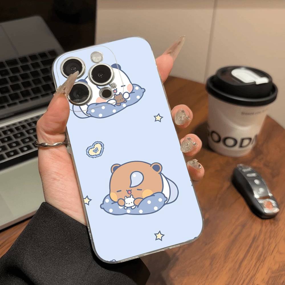 BuBu And DuDu TPU Silicone Case For IPhone 11 12 13 14 15 16 17 Pro Max Shockproof Clear Back Cover