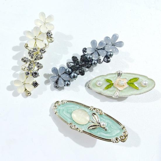 Hairpin Imitation Pearl Decor Enamel Small Hair Organizer Clip Side Bang Hair Pin Decorative Hair Accessories