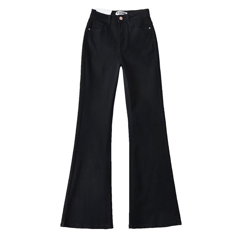 

Fashion Style 2023 Summer New Fashion Trendy Women s Slim Fit Small Split Horn High Waist All-Match Denim Trousers Black L