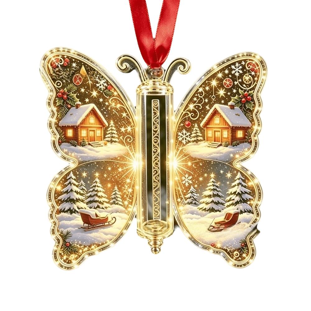 Santa Claus Christmas Tree Ornaments Snowman Butterfly Hanging Decorations Tree Top Decoration
