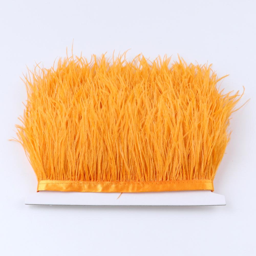 1Meter Colorful Real Ostrich Feather Trims Ribbon 8-10cm White Plumes for Party Dress Clothing Decoration Sewing Feathers Crafts