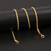 New Simple Classic Rope Chain for Men Women Necklace Casual Punk Stainless Steel Figaro Twisted Cuban Chain Necklace Jewelry
