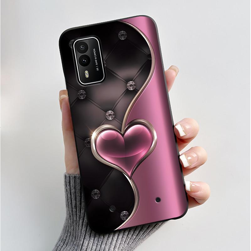 Printed Phone Case For Nokia XR21 Coque Capa Soft Silicone Black Shell Cover Cute Flower Cartoon Casing Fundas