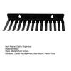 Wandmontierbarer Kabelhalter 14/19 Schlitze Metallkabelhalter Schwarz Kabelregal Organizer Breite von 5,5 bis 9,5 mm für Kabelmanagement Studioaufbewahrung