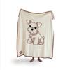Puppy Pattern Knitted Blanket for Beds, Cute Dog Sofa Cover, Home Decor, Bed End Towel, Luxury Throw Blanket, Shawl Travel, Car