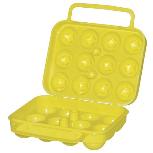 Suport pentru ouă din plastic cu mâner (12 ouă)