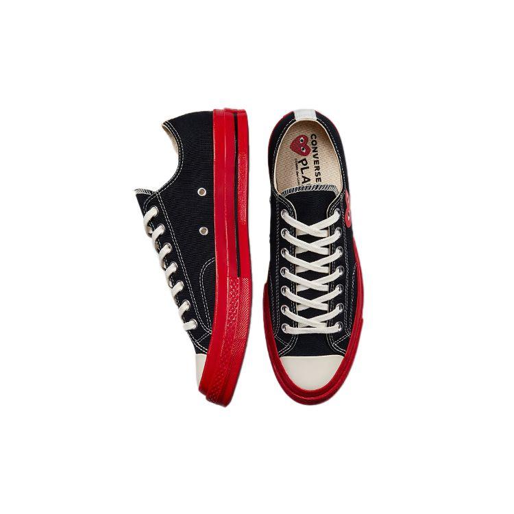 Comme des Garçons Play x Converse Chuck 70 Low Nere Rosse Sneakers Unisex Egret A01795C