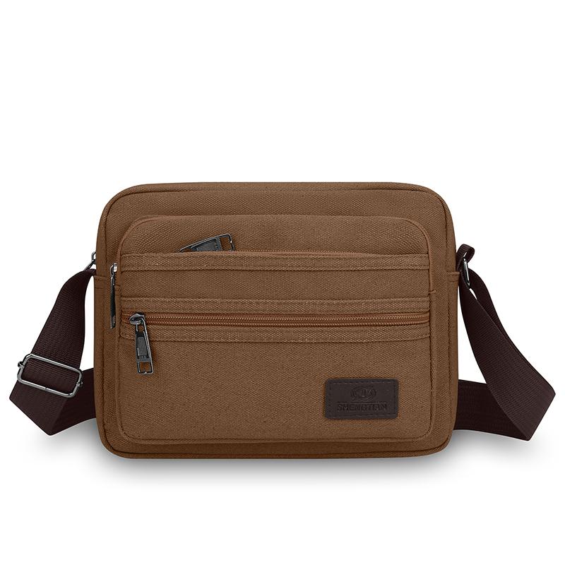 Men's Canvas Waist Pack – Large Capacity Outdoor Fanny Bag with Phone Pocket for Running Hiking & Travel