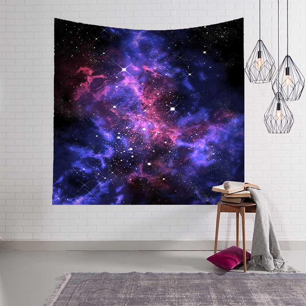 Galaxy Hanging Wall Tapestry Hippie Retro Home Decor Yoga Beach Towel Starry Sky Stars Blanket Table Cloth Scenery Decoration