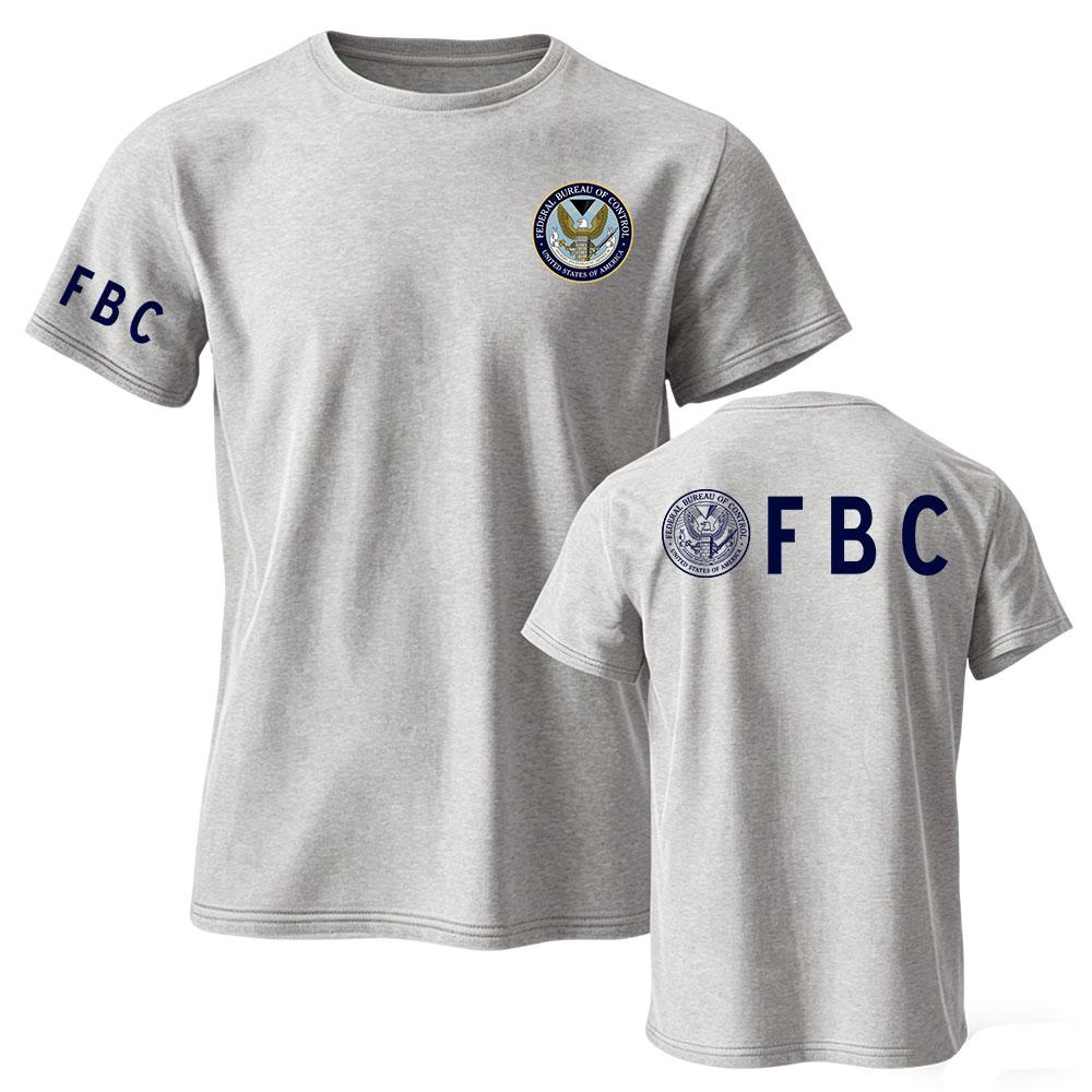 FBC Federal Bureau of Control Tee Summer Short Sleeve Cotton T-shirt O-neck Fashion Casual Male Tshirts Streetwear Graphic Merch