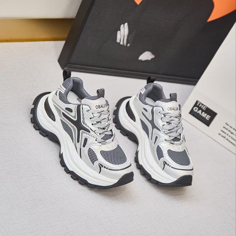 

Summer new platform mesh dad shoes women s blue retro small casual tire sneakers 35 черный серый