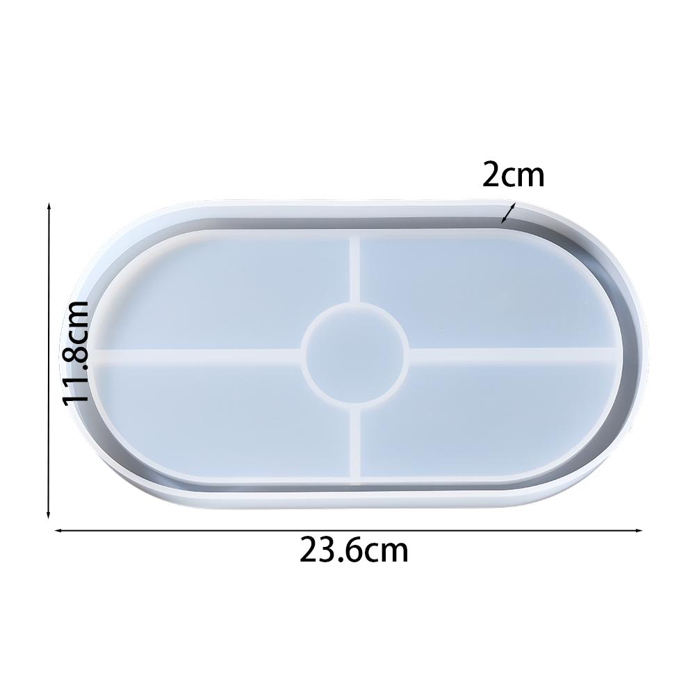 Ovales Tablett Silikonform Sechseckiger Untersetzer Epoxidharzform für DIY Schmuck Teller Aufbewahrungshalter Harzform Handwerk Heimdekoration