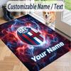 Custom Text Printed Rug Bologna FC Non Slip Floor Carpet For Home Room Decor