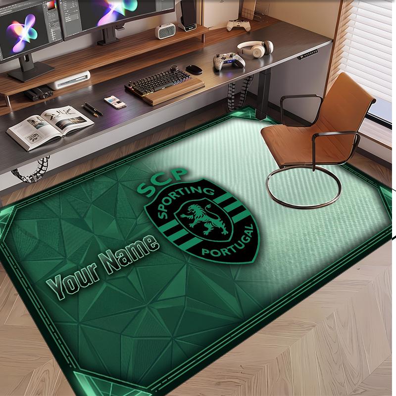 Personalized Crystal Velvet Carpet Sporting CP Pattern Non Slip Floor Rug