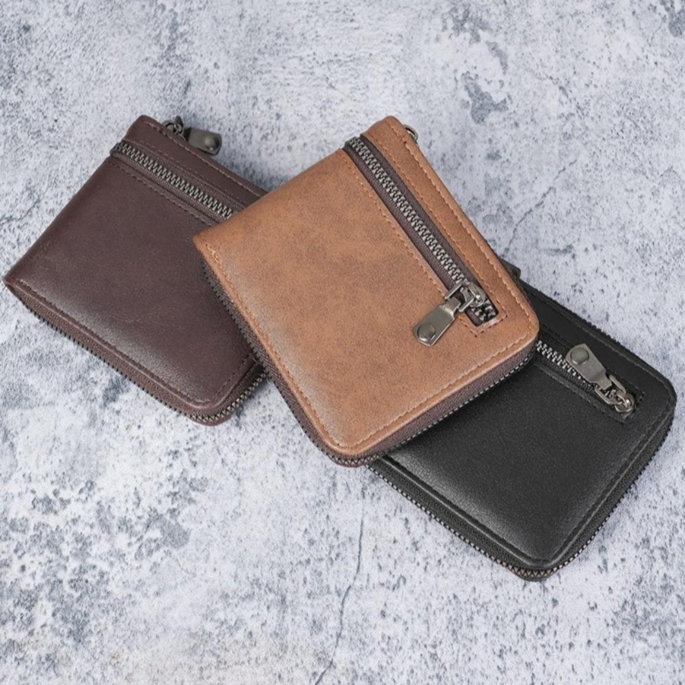 Thin Fold Wallet ID Card Holder Business Purse Luxury Men's Short Wallet  Daily
