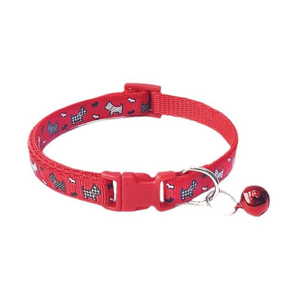 Patchwork Bell Dog Pattern Collar Collar