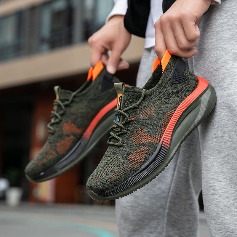 Fashion Casual High Quality Sport Athletic Gym Lightweight Men Casual Shoes Size 39-46 Sneakers Men Running Walking Knit Shoes