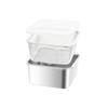 Contenitore Alimentare in Acciaio Inossidabile 304 con Cestello Scolatore - Drenaggio Cucina e Frigorifero