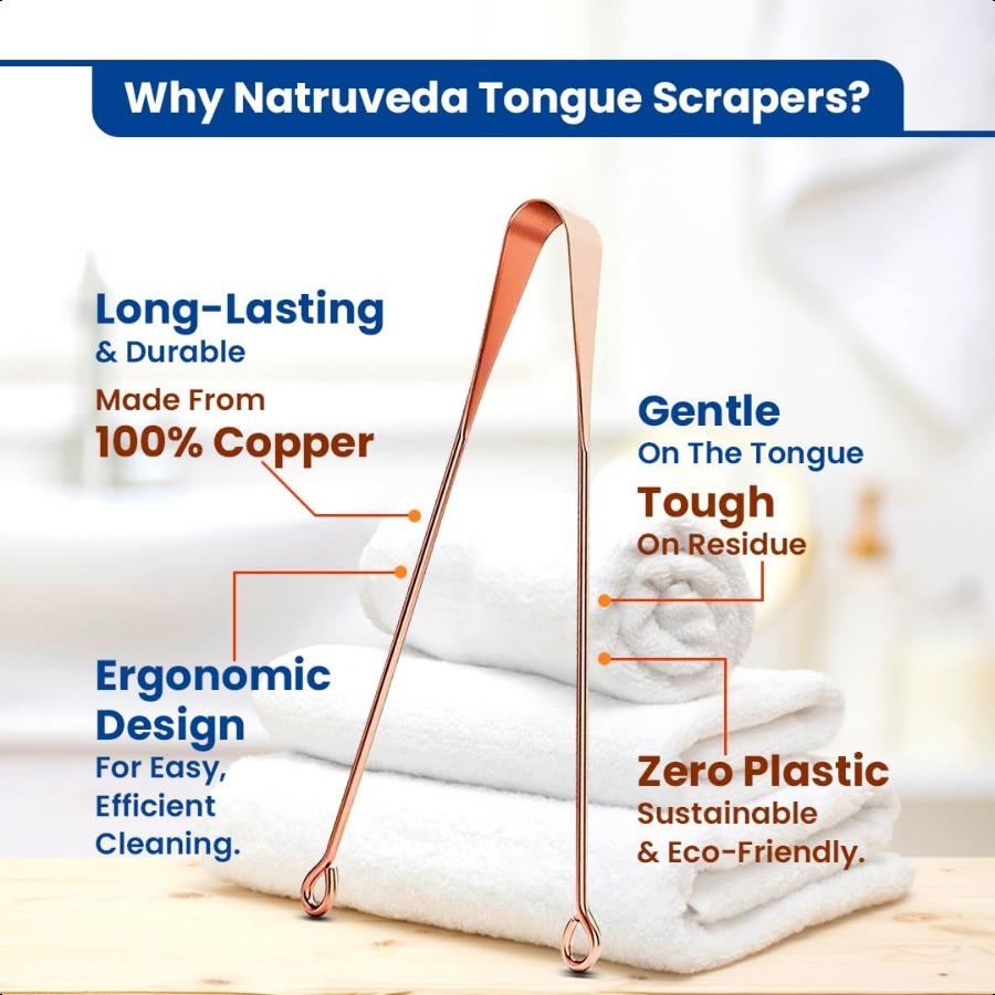 

100% Pure Copper Tongue Scraper for Adults and USABased Seller Reusable Tongue Scraper Set of 4 Metal Tongue Scraper Tongue Cle United States