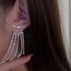 Luxury Women'S Earrings Rhinestone Fringe Hanging Zircon Earrings New Shiny Wedding Statement Party Jewelry Gifts