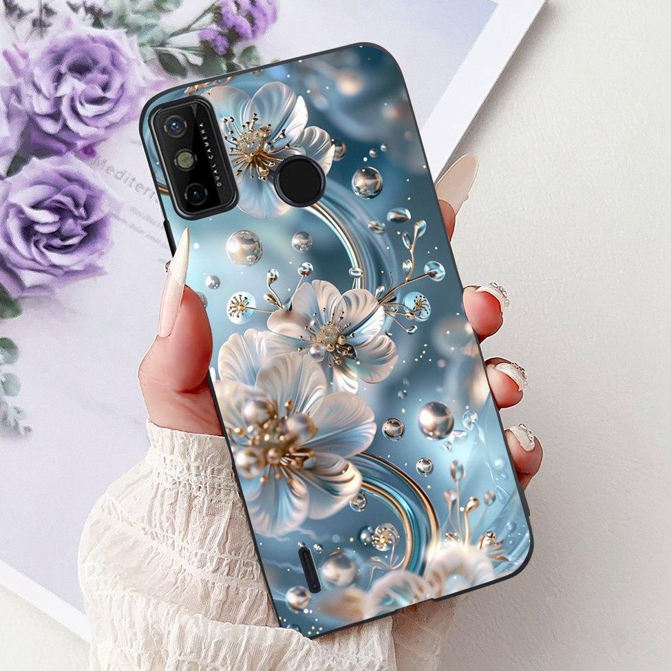 For Tecno Spark 6 Go KE5j KE5k Case For Tecno Spark Go 2020 KE5S Cover Silicone Cute Fashion Flowers Funny Painted Back Cover