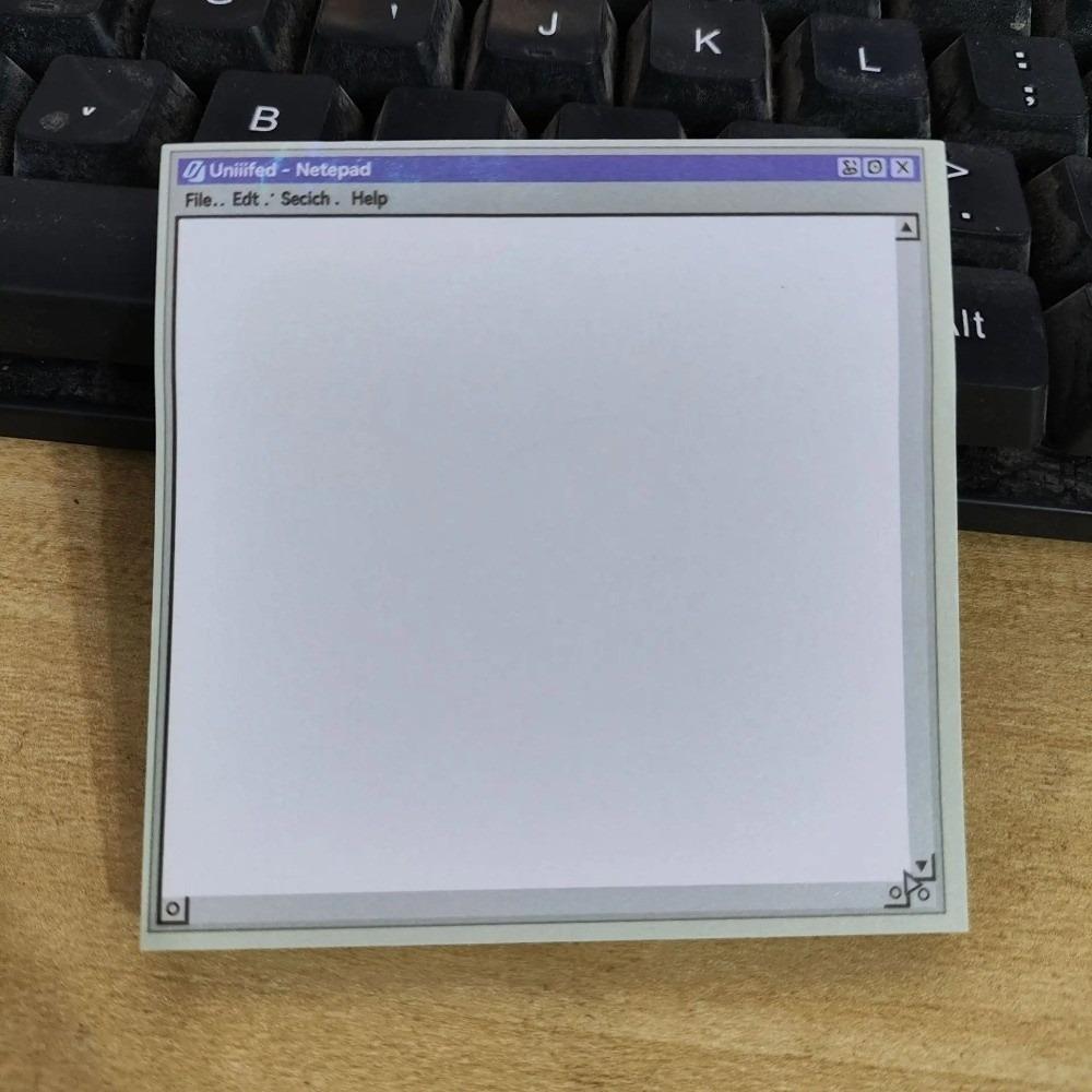 

50Pages/book Gifts Retro Sticky Note Pad DIY Self-Adhesive Computer Note Pad Drawing Tool Pattern Message Paper Notepad