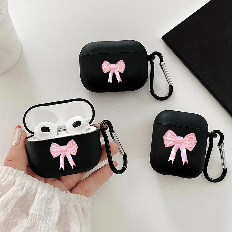 Bow pattern headphone cover for AirPods Pro2/Pro3/Pro anti drop headphone cover for AirPods 4/3/1/2 shock-absorbing