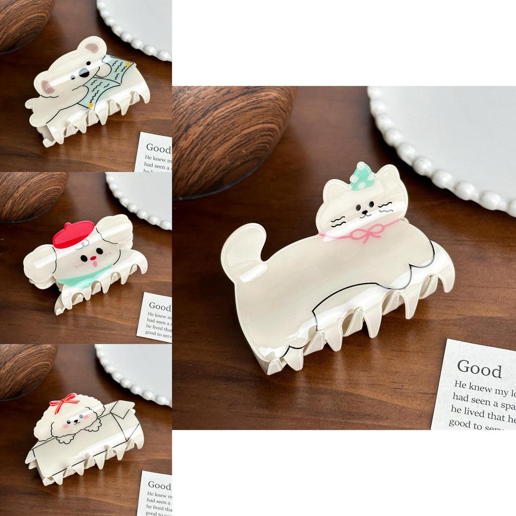 Cartoon Trendy Animal Acrylic Hair Clip For Women With Whimsical Designs Perfect Summer For