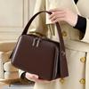 Commuting Genuine Leather Small Square Bag Versatile Handbag for Women 2025 New Niche Design Single Shoulder Crossbody Bag