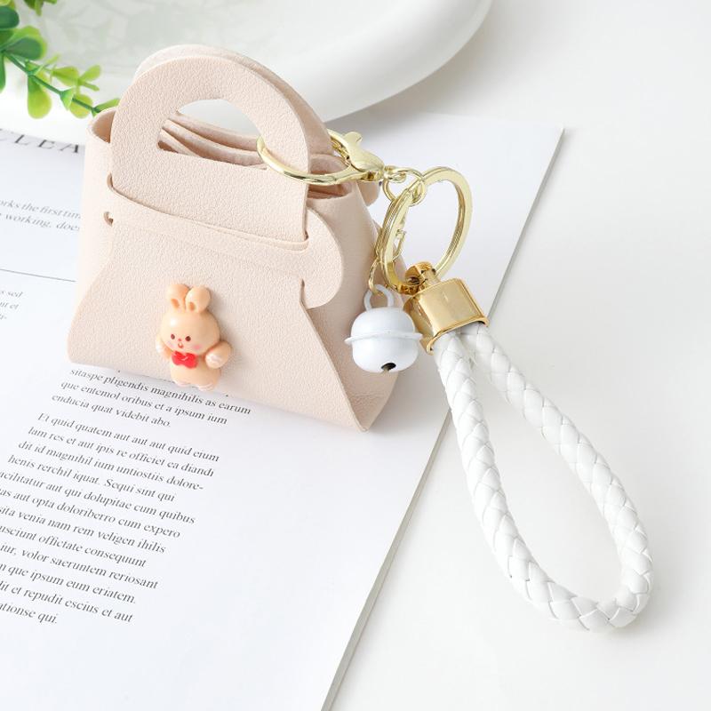 Cute Cartoon Mini Bag Pendant Candy-Colored Small Coin Purse Woven Bracelet Key Bag Creative Pendant Gift Backpack Keychain
