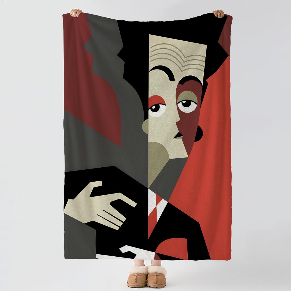 artist E-Egon Schiele-e Throw Thick Comfort Flannel Quilt, Multi-scene Use Indoor Outdoor Daily Nap