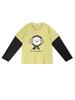 Shuangtian 2026 Plus Size Women's T-Shirt with Mesh Sleeves & Cartoon Embroidery
