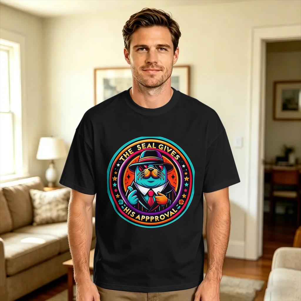 Neil the Seal T Shirt Summer Streetwear TShirts 100 Cotton Trendy Cool Tshirt For Unisex Design Top Tees