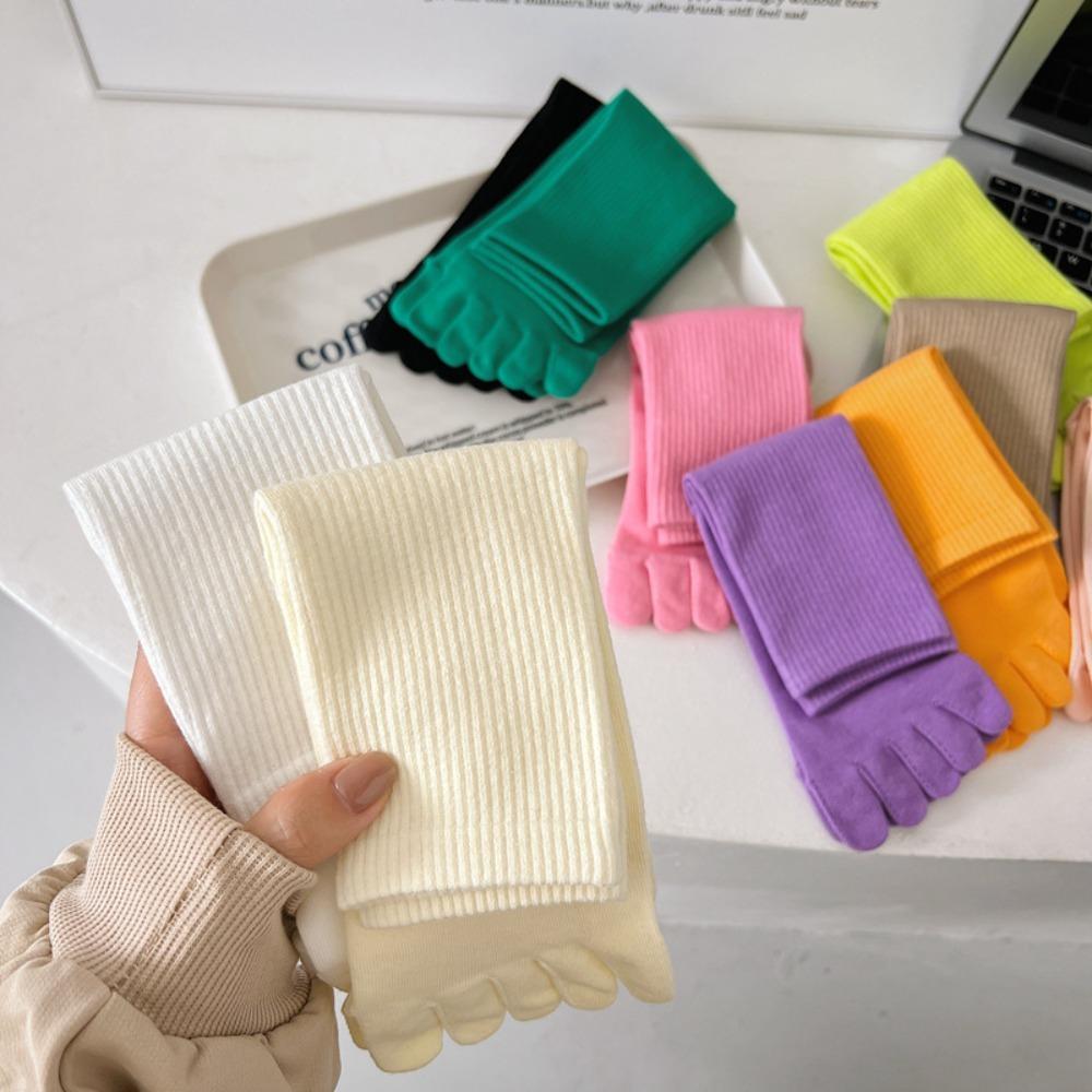 Atmungsaktive Socken mit geteilter Zehe Reine Baumwolle Sportsocken Neue Fünf-Finger-Socken Zuhause